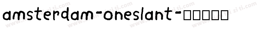 amsterdam-oneslant字体转换