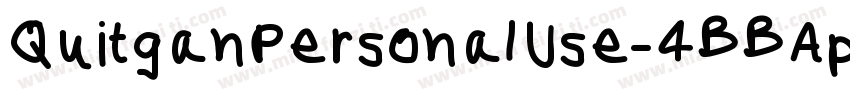 QuitganPersonalUse-4BBAp字体转换