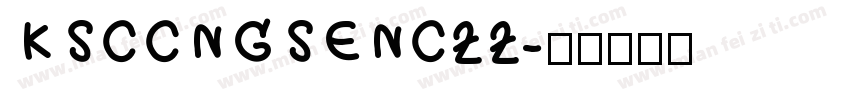 KSCCNGSENC22字体转换
