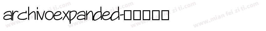 archivoexpanded字体转换