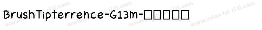 BrushTipterrence-G13m字体转换