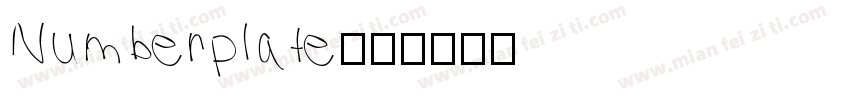 Numberplate字体转换