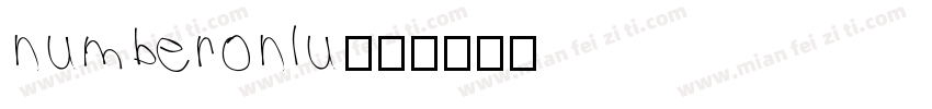 numberonlu字体转换