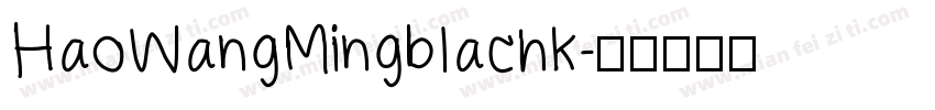 HaoWangMingblachk字体转换
