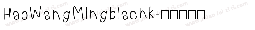 HaoWangMingblachk字体转换