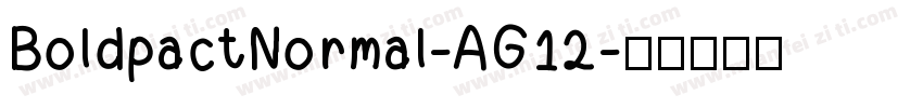 BoldpactNormal-AG12字体转换