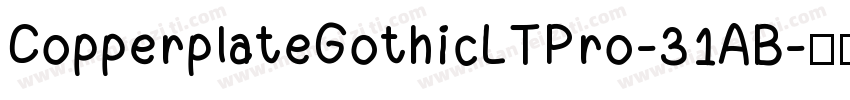 CopperplateGothicLTPro-31AB字体转换