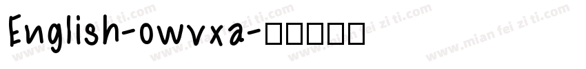 English-owvxa字体转换