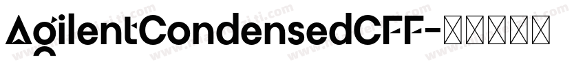 AgilentCondensedCFF字体转换