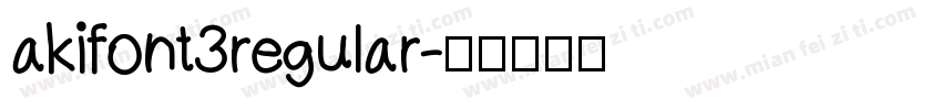 akifont3regular字体转换