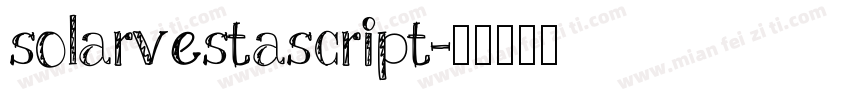 solarvestascript字体转换