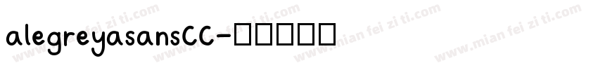 alegreyasansCC字体转换
