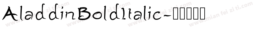AladdinBoldItalic字体转换