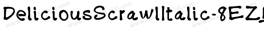 DeliciousScrawlItalic-8EZB字体转换
