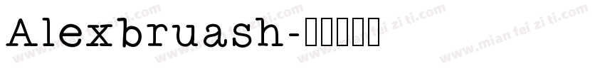 Alexbruash字体转换