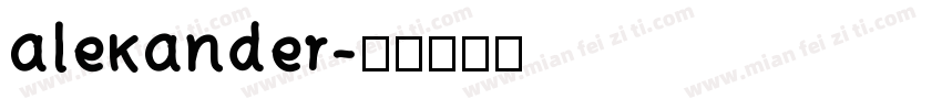 alekander字体转换
