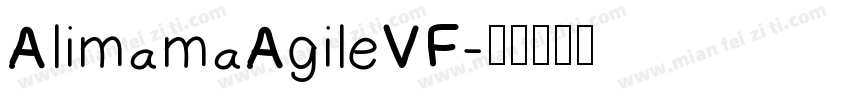 AlimamaAgileVF字体转换