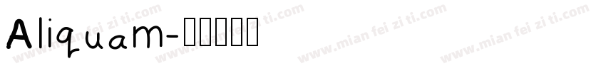 Aliquam字体转换