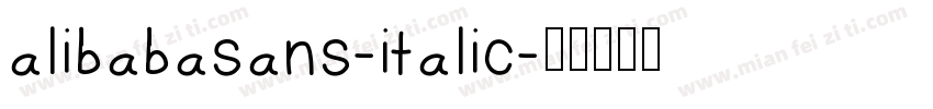 alibabasans-italic字体转换