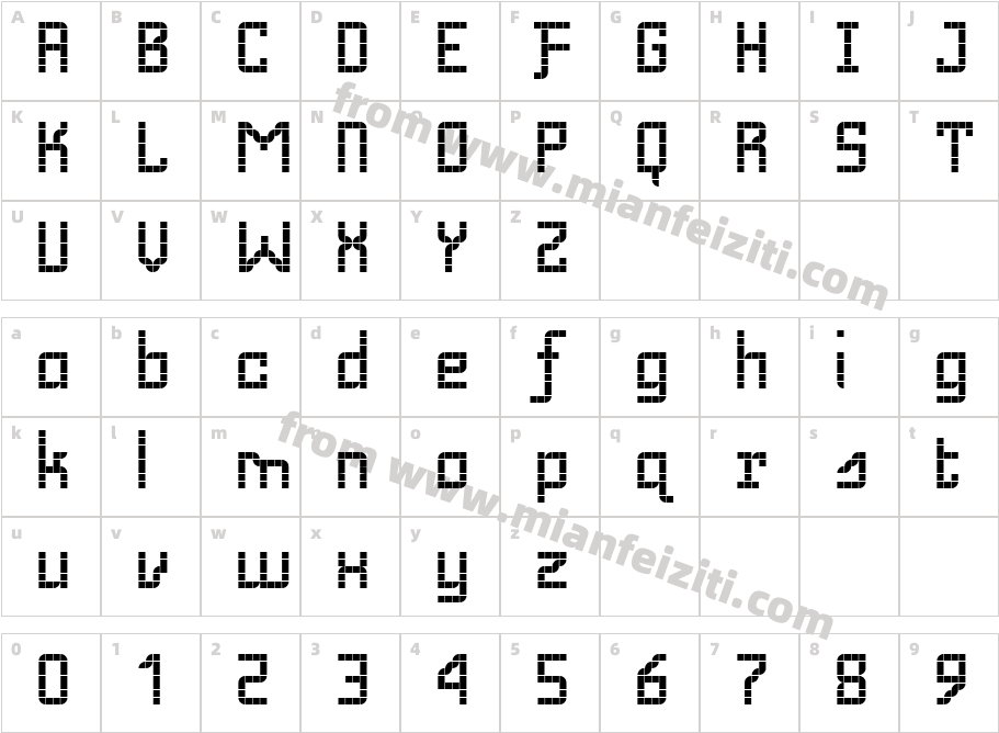 DeamusNormal-nvMP字体字体映射图
