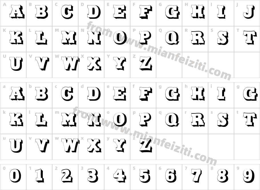 DuoLicht-9Ygn字体字体映射图