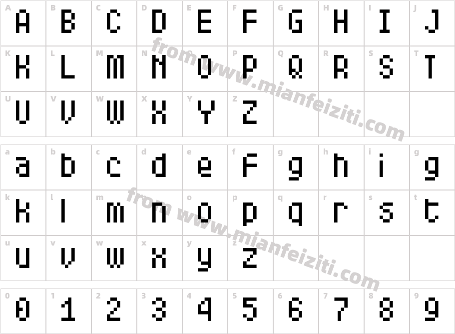 Dynastium-Kjvy字体字体映射图