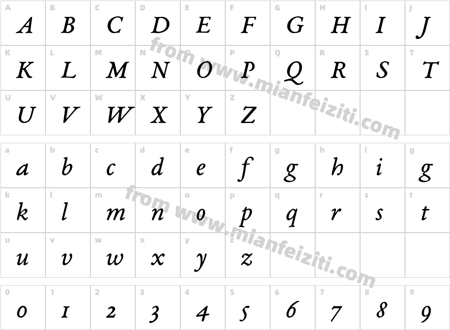 EbGaramond08Italic-mvwm字体字体映射图