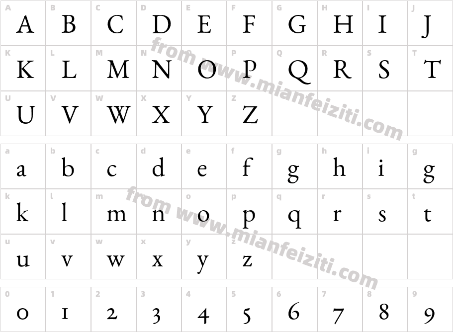 EbGaramond12Regular-LjX5字体字体映射图