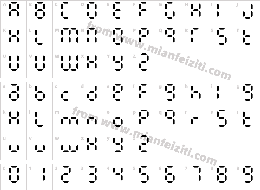 calculatrix-7-2字体字体映射图