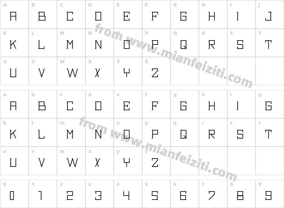 Myanmar-vLm9字体字体映射图