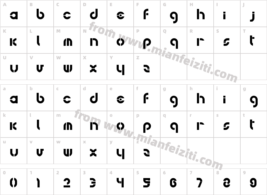 bohemica字体字体映射图