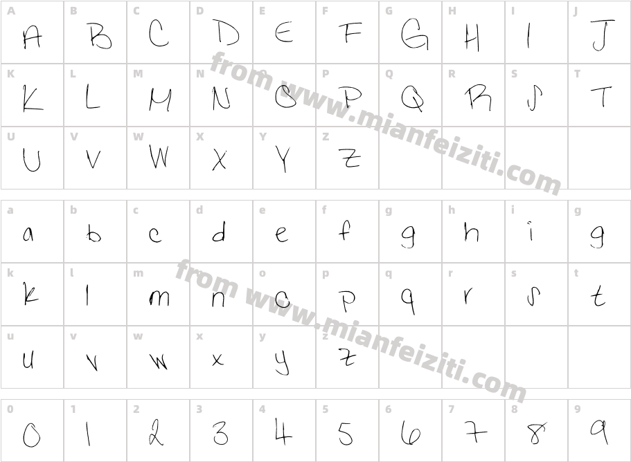 ToriRegular-165B字体字体映射图