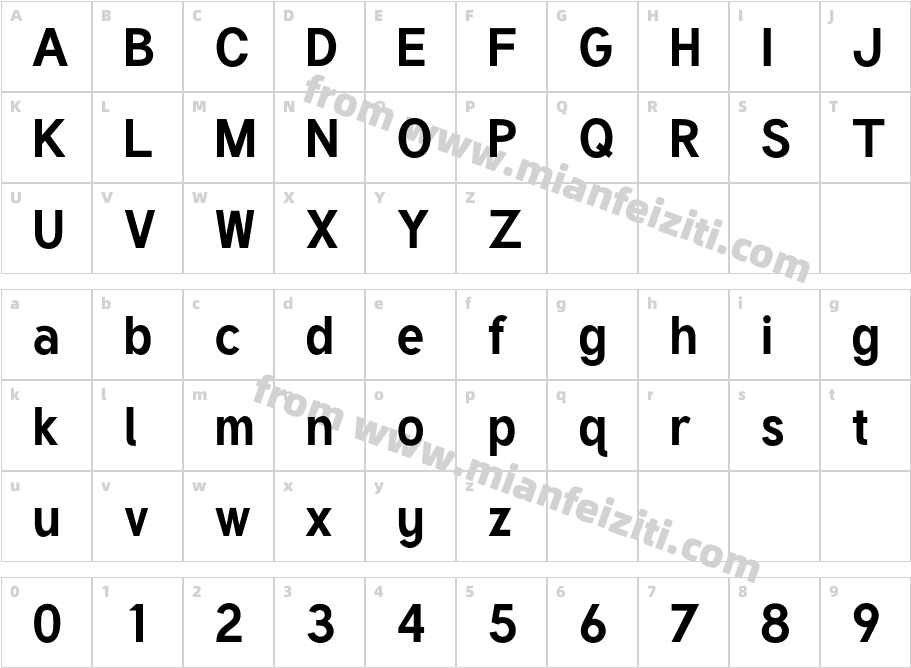 TuffyBold-E9le字体字体映射图