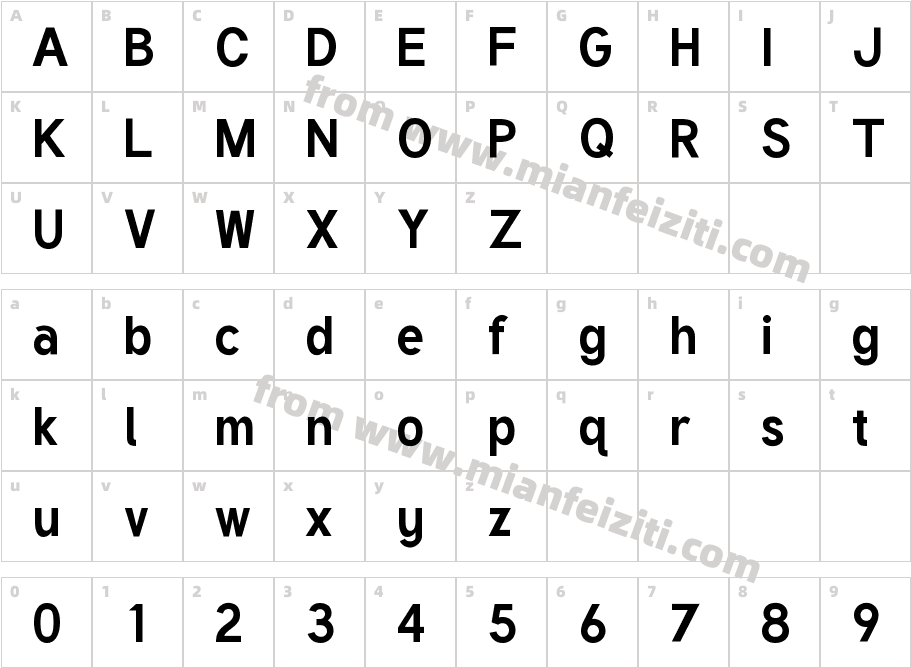 TuffyBold-lz8X字体字体映射图