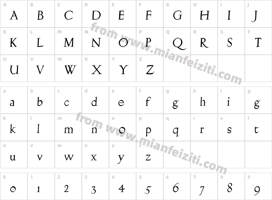 BurkleinOblique-76rE字体字体映射图