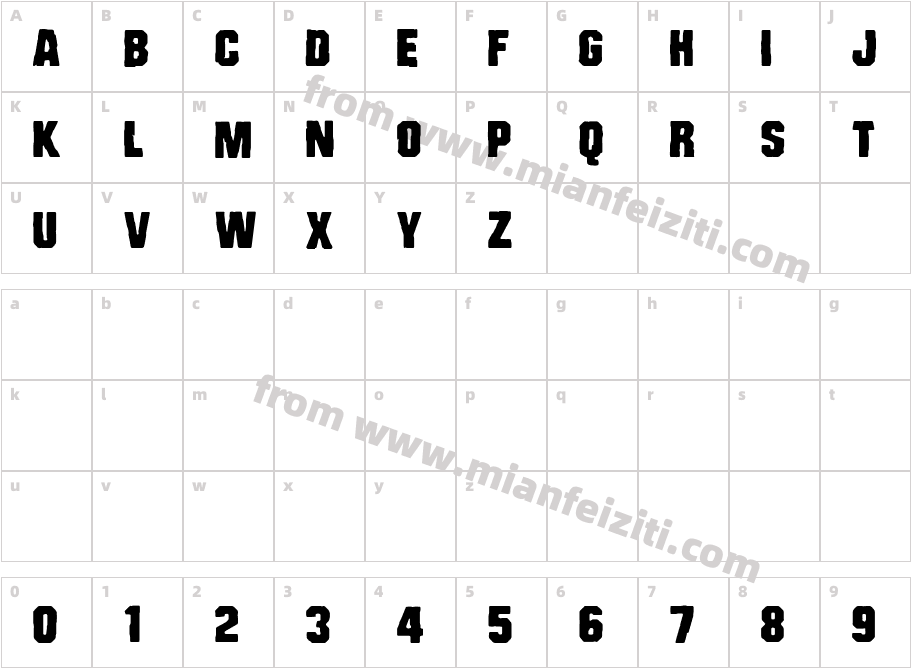 CfBadCopsRegular-gJA6字体字体映射图