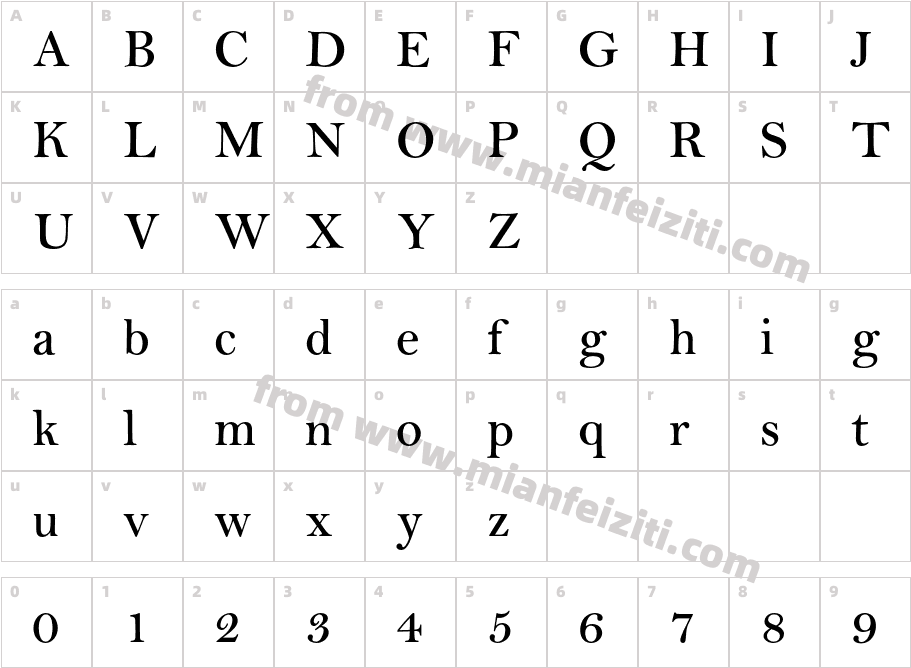 BellMTStd-SemiBold字体字体映射图
