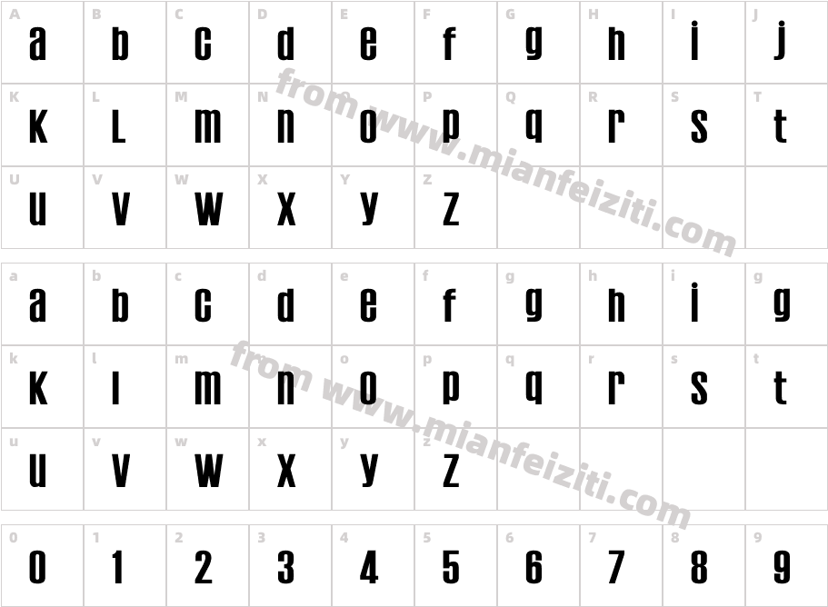 Establo-1WM字体字体映射图