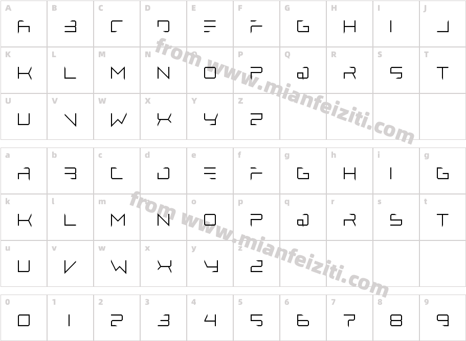 LethalInjectorThin-6P9M字体字体映射图