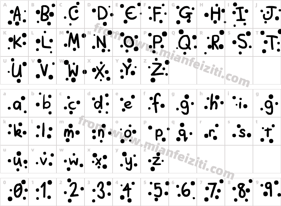 Ljptihain-zy8G字体字体映射图