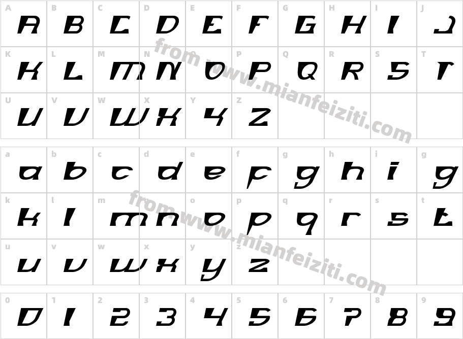 MercuryItalic-37oX字体字体映射图