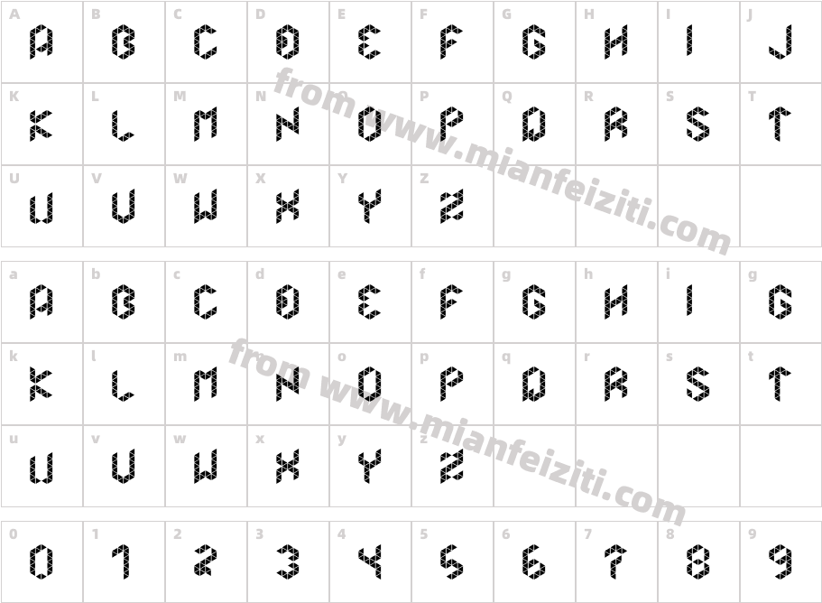 Merkur-j147字体字体映射图