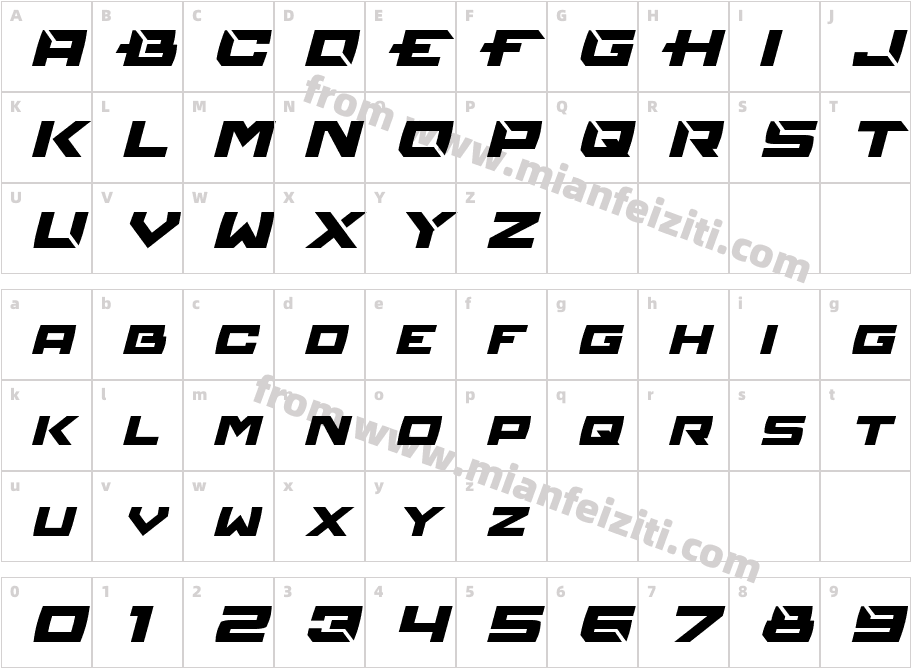 ReconstructItalic-30Xp字体字体映射图