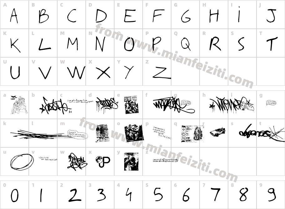 Writing You A Letter字体字体映射图