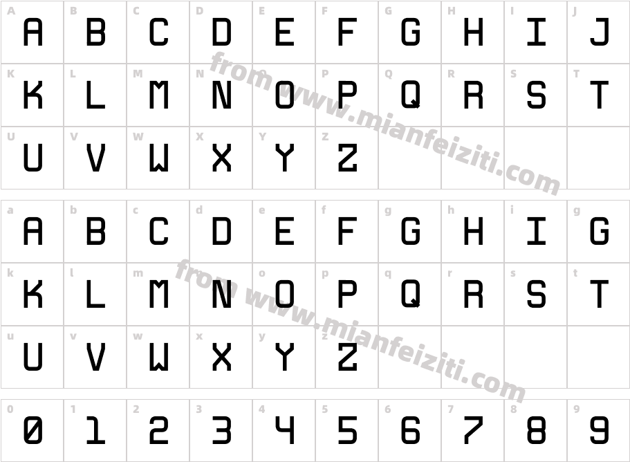 EVA35Bold字体字体映射图
