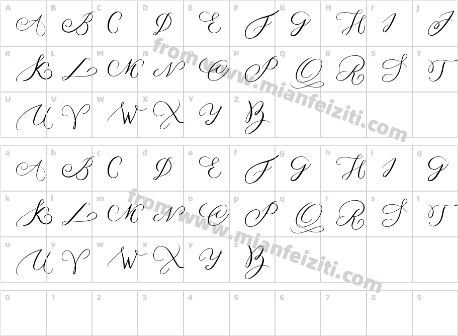 MONOGRAM C字体字体映射图