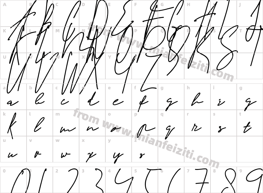 Strakle字体字体映射图