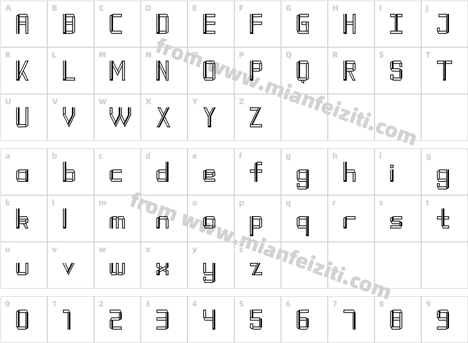 modern-fold字体字体映射图