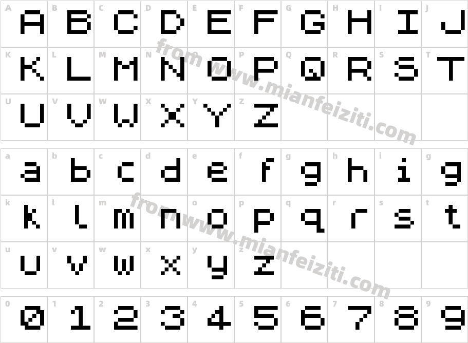zx-spectrum字体字体映射图