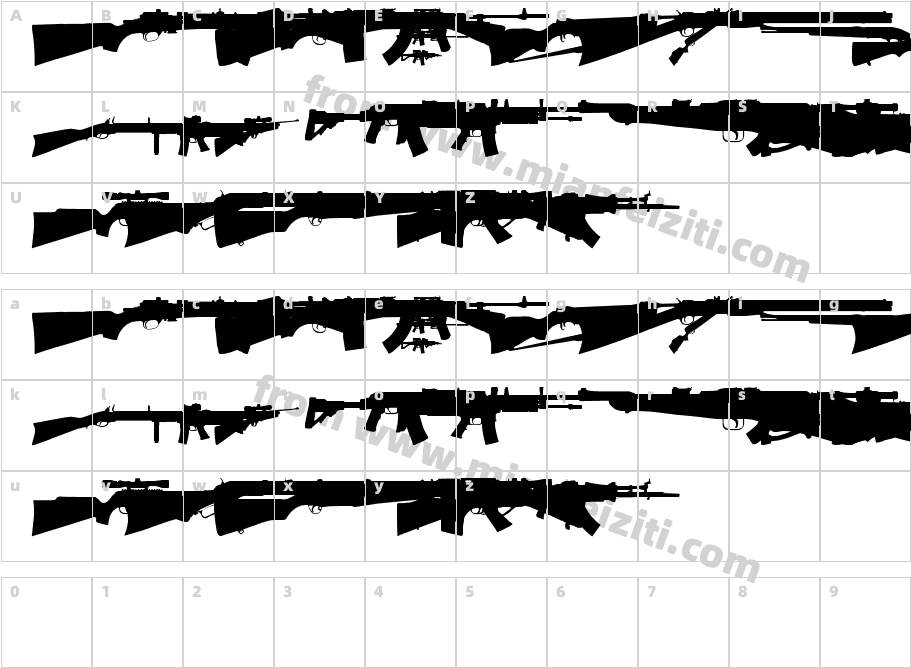 Rifle bats tf字体字体映射图